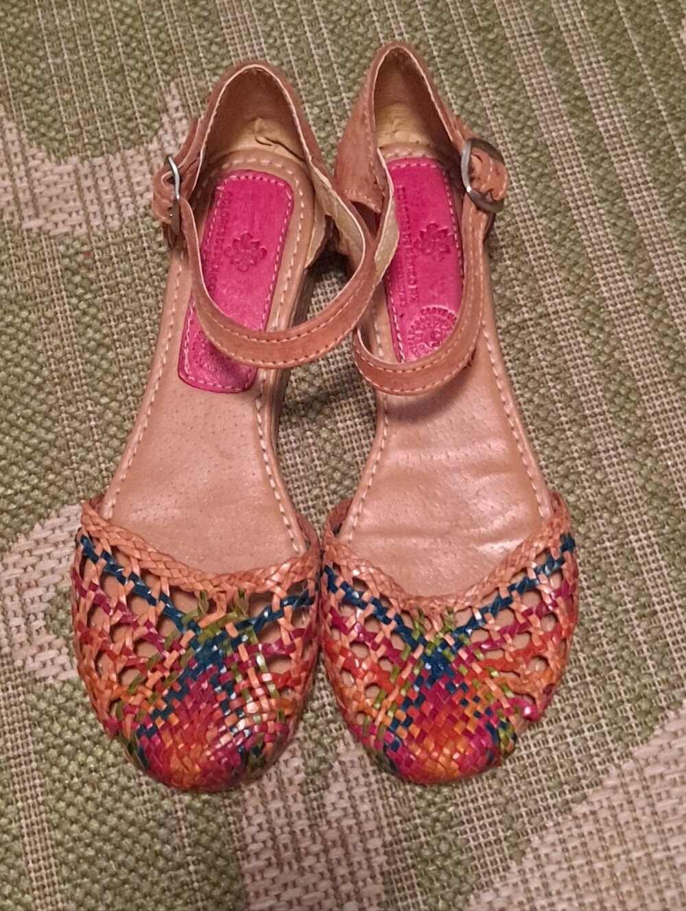 Colores De Mexico MX Multicolored Woven Sandals